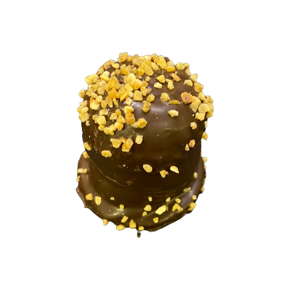 Flødebolle med hindbærmarmelade