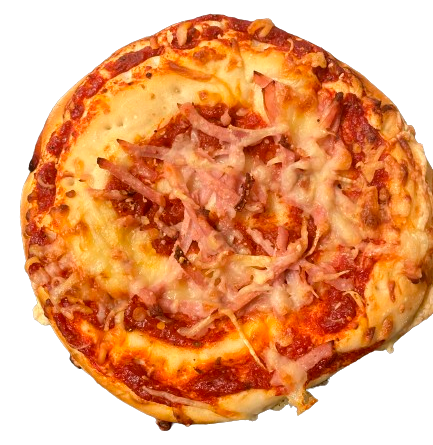 Pizza med tomat og ost